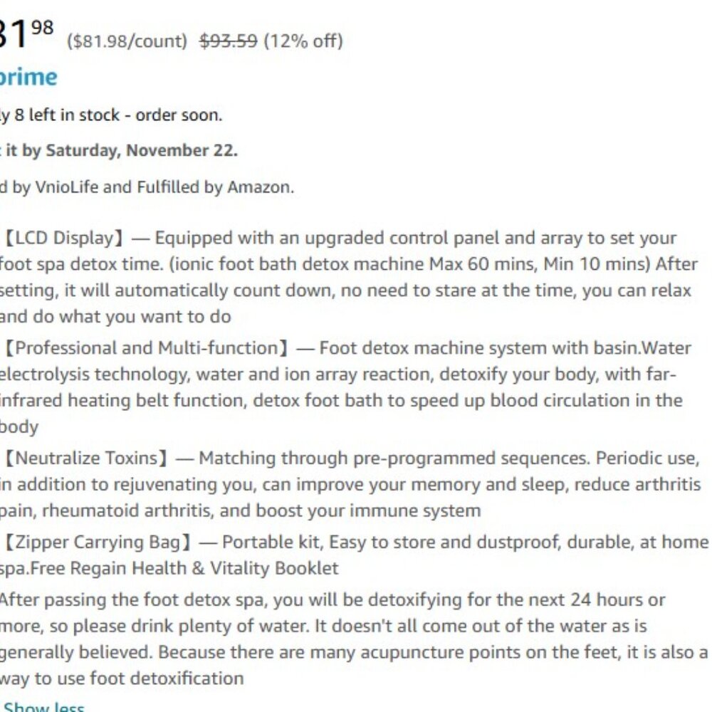 Ionic Foot Bath Spa- VnioLife - Picture 8 of 9